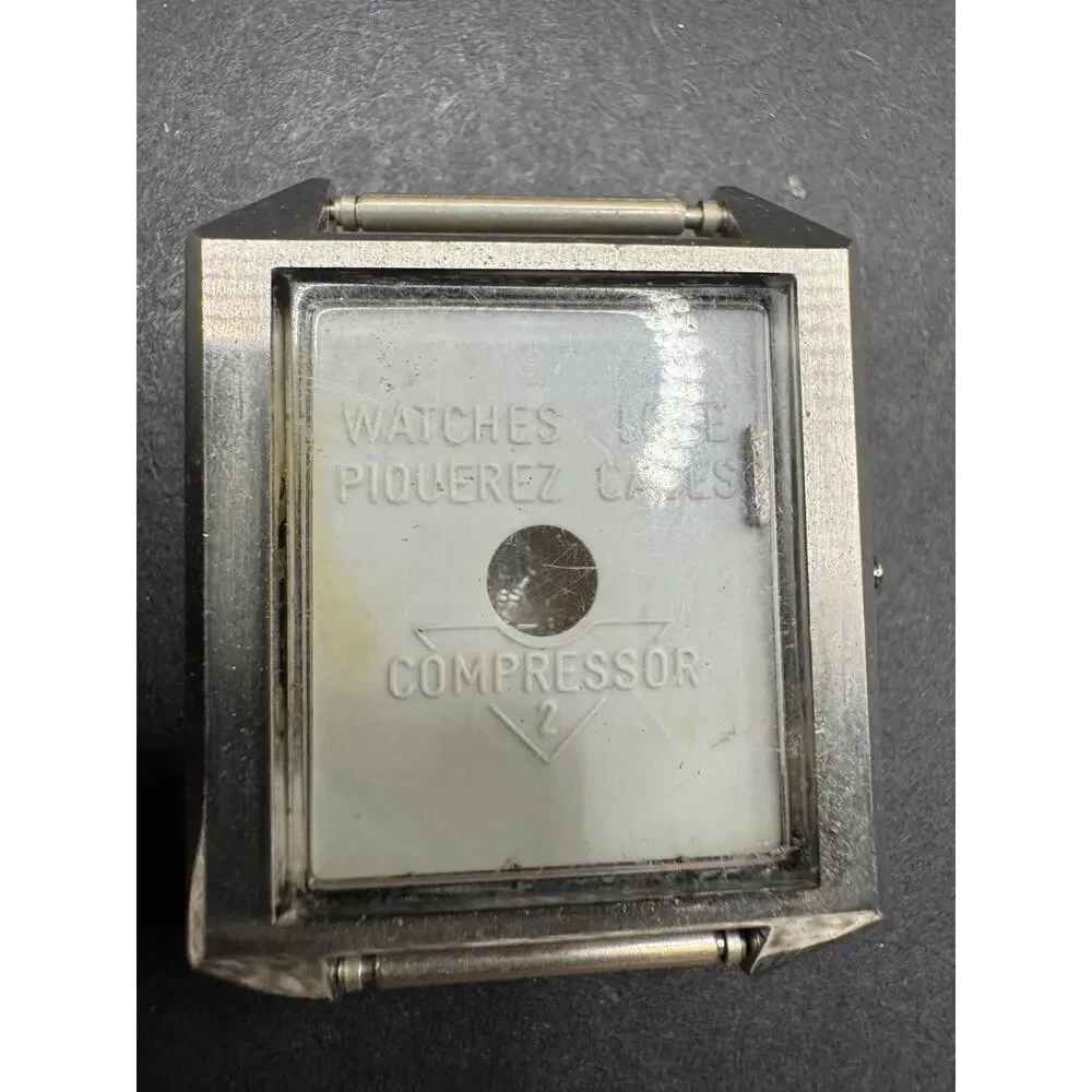 Vintage Piquerez Compressor Stainless Steel Watch Case For Parts/Repairs